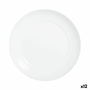 Flacher Teller Luminarc Apy Weiß Glas Ø 25 cm (12 Stück)