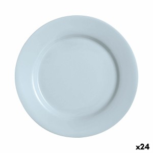Flacher Teller Luminarc Plumi Paradise Azu Blau Glas Ø 2,24 cm (24 Stück)