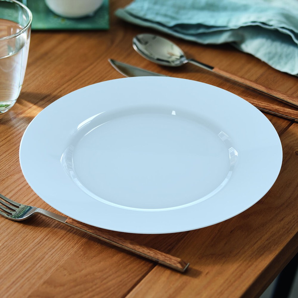 Flat Plate Luminarc Plumi Paradise Azu Blue Glass Ø 2,24 cm (24 Units)
