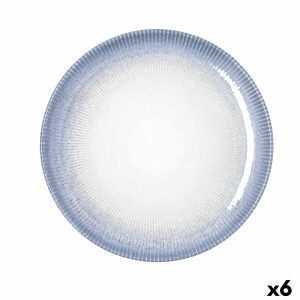 Flat Plate Bidasoa Lea Hydrozero White Ceramic Ø 27 cm (6 Units)