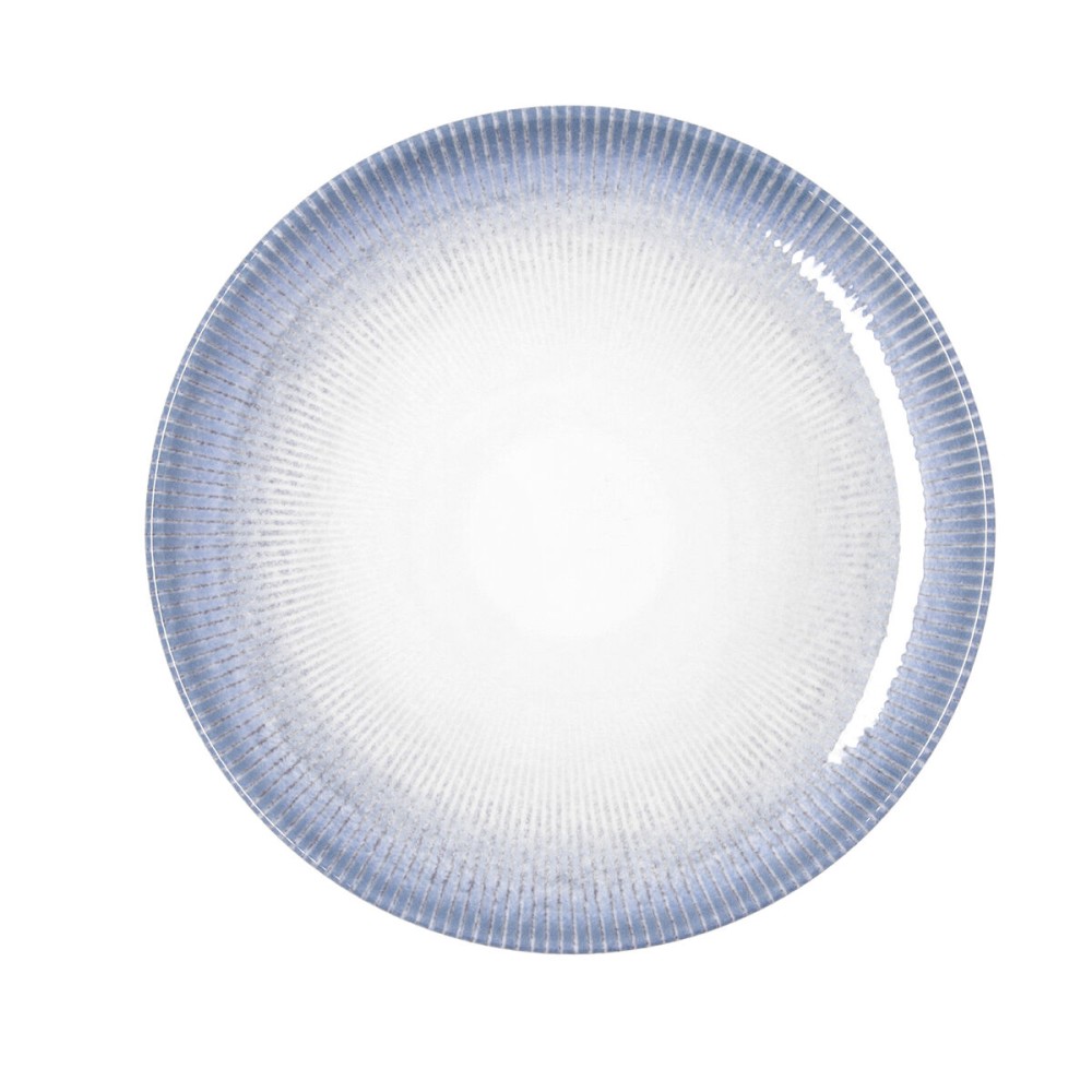 Flat Plate Bidasoa Lea Hydrozero White Ceramic Ø 27 cm (6 Units)