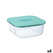 Lunchbox hermetisch Luminarc Joy Blau Glas 1,1 L (6 Stück)