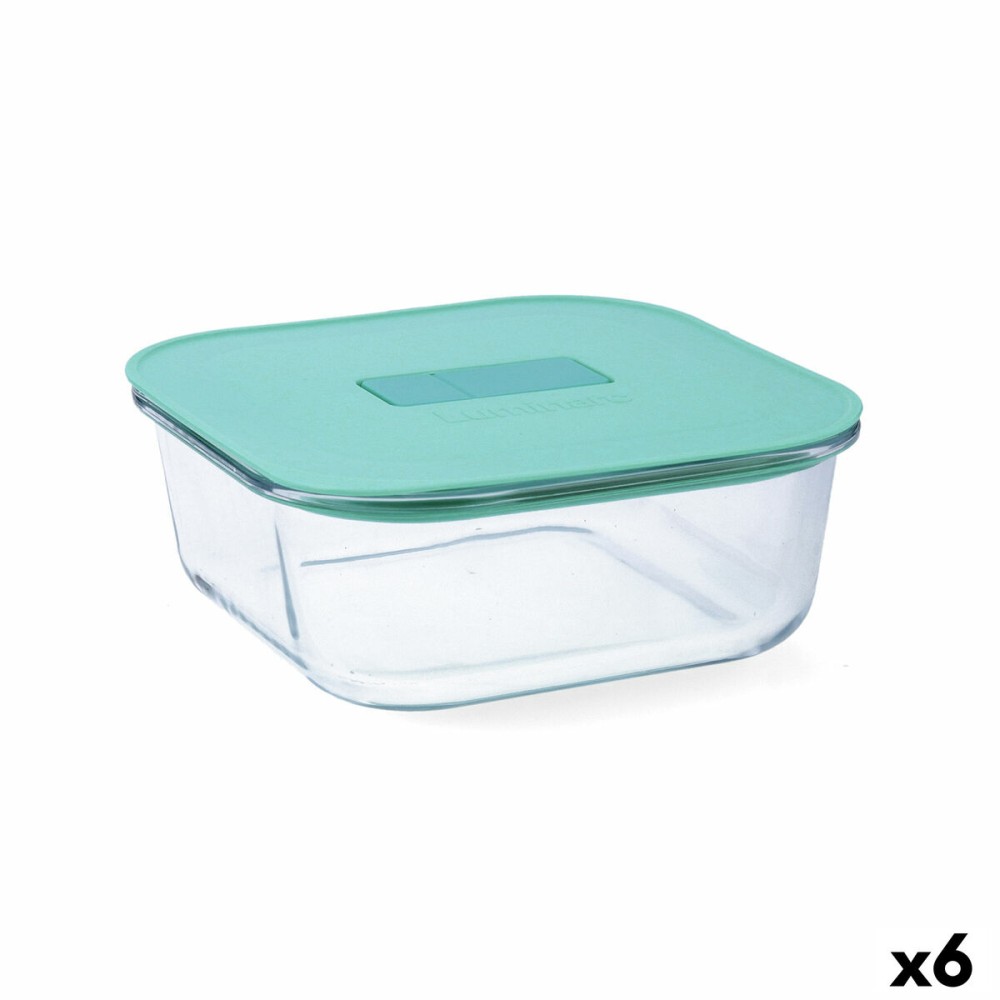 Lunchbox hermetisch Luminarc Joy Blau Glas 1,1 L (6 Stück)