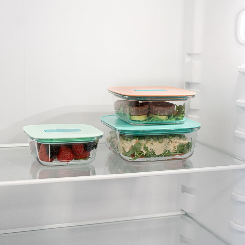 Lunchbox hermetisch Luminarc Joy Blau Glas 1,1 L (6 Stück)