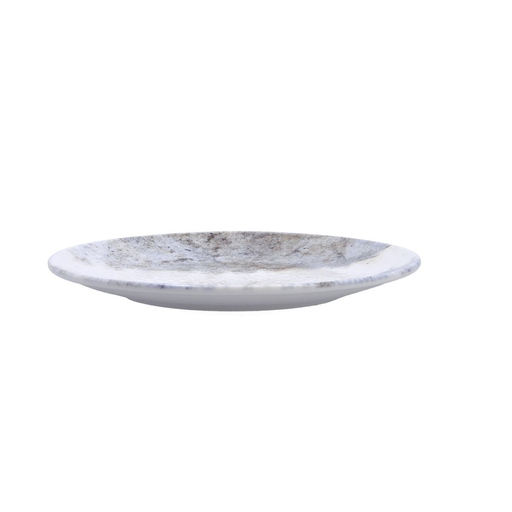 Flat Plate Bidasoa Polaris Hydrozero Beige Ceramic Ø 25 cm (6 Units)