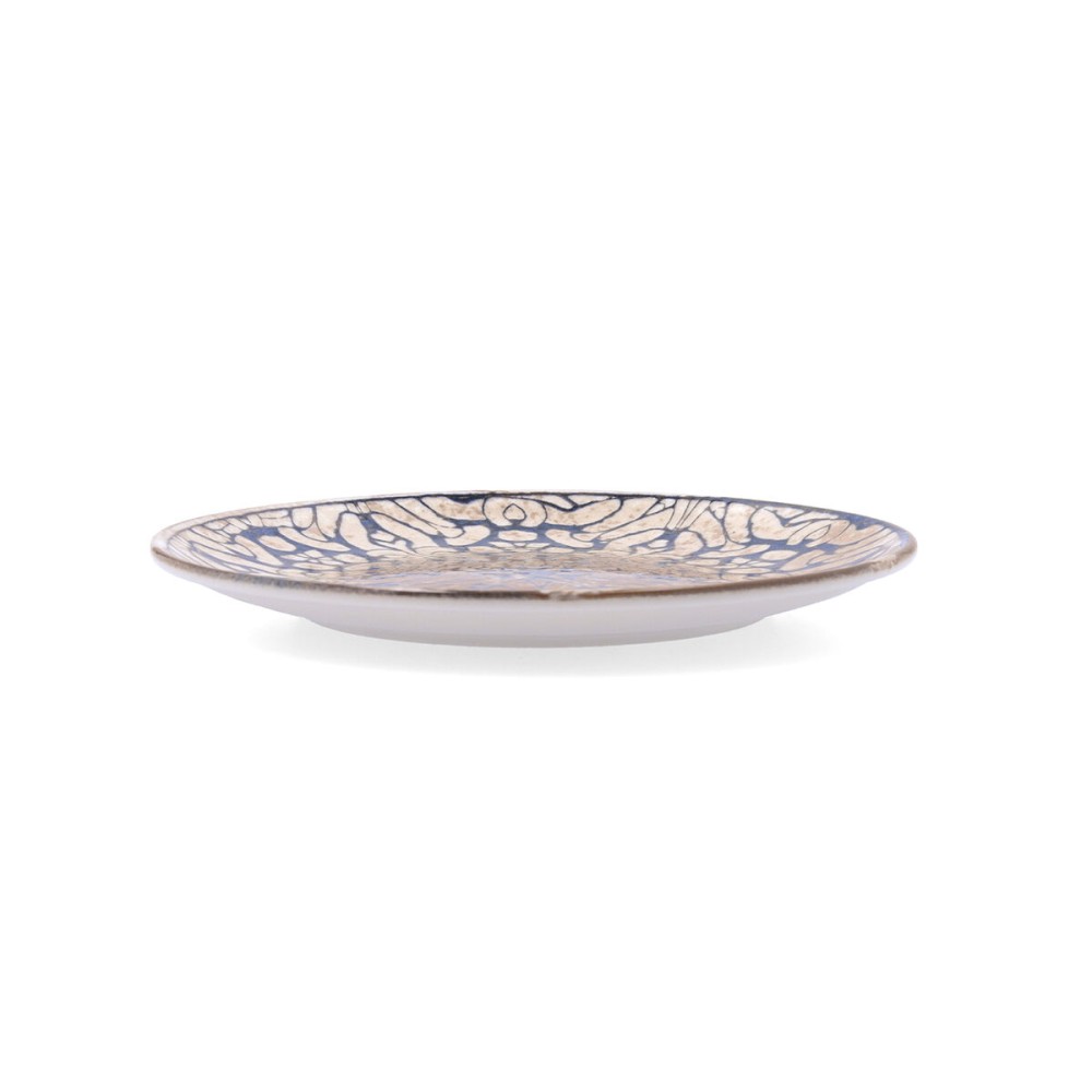 Flat Plate Bidasoa Deneb Hydrozero Brown Ceramic Ø 25 cm (6 Units)