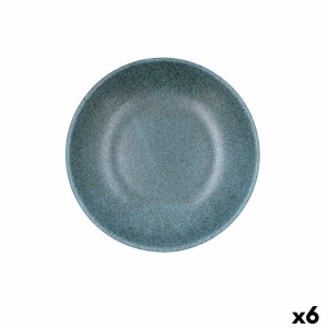 Suppenteller Bidasoa Element Hydrozero Blau aus Keramik Ø 20 cm (6 Stück)