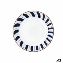 Suppenteller Bidasoa Oceanika Blau aus Keramik Ø 20 cm (12 Stück)