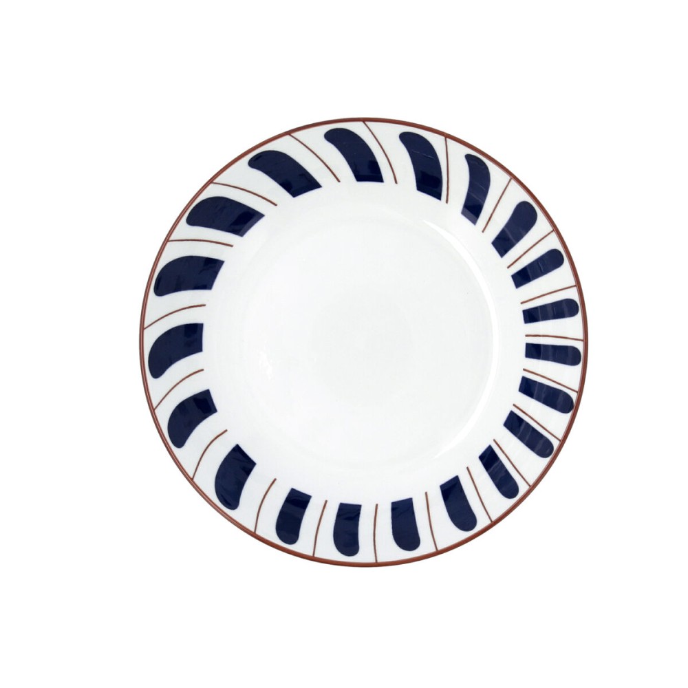 Deep Plate Bidasoa Oceanika Blue Ceramic Ø 20 cm (12 Units)
