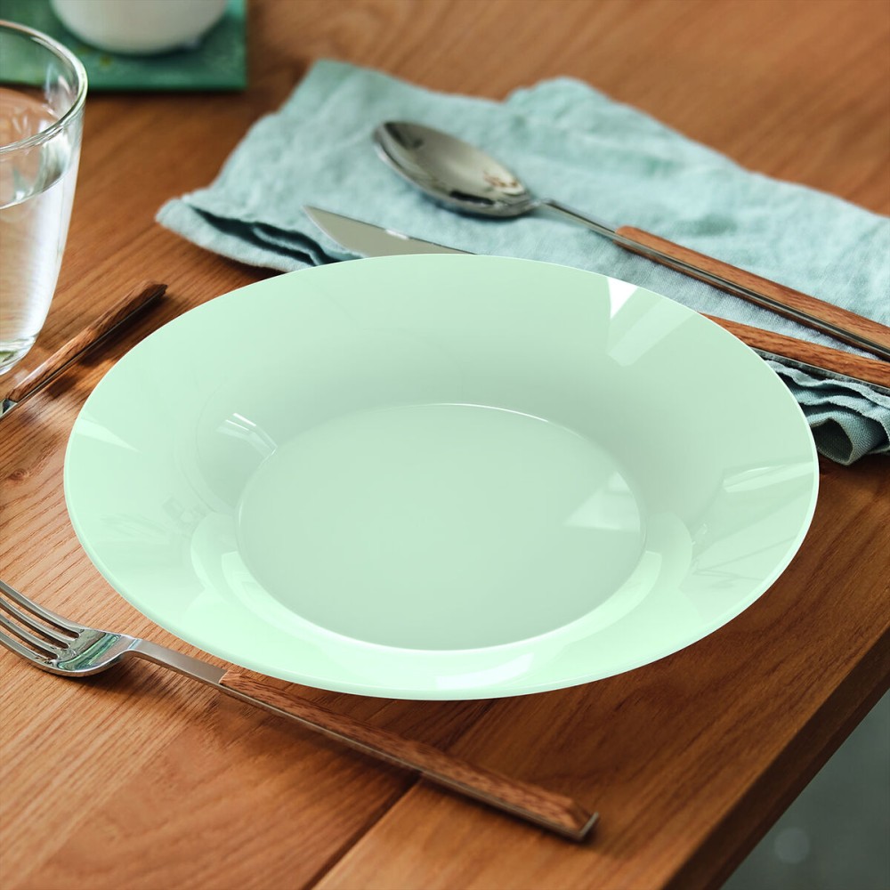 Suppenteller Luminarc Plumi Paradise Ver grün Glas Ø 22 cm (24 Stück)