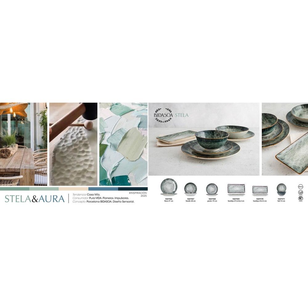 Deep Plate Bidasoa Stela White Ceramic Ø 20 cm (12 Units)