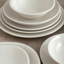 Deep Plate Bidasoa Harmony Hydrozero White Ceramic Ø 23 cm (6 Units)