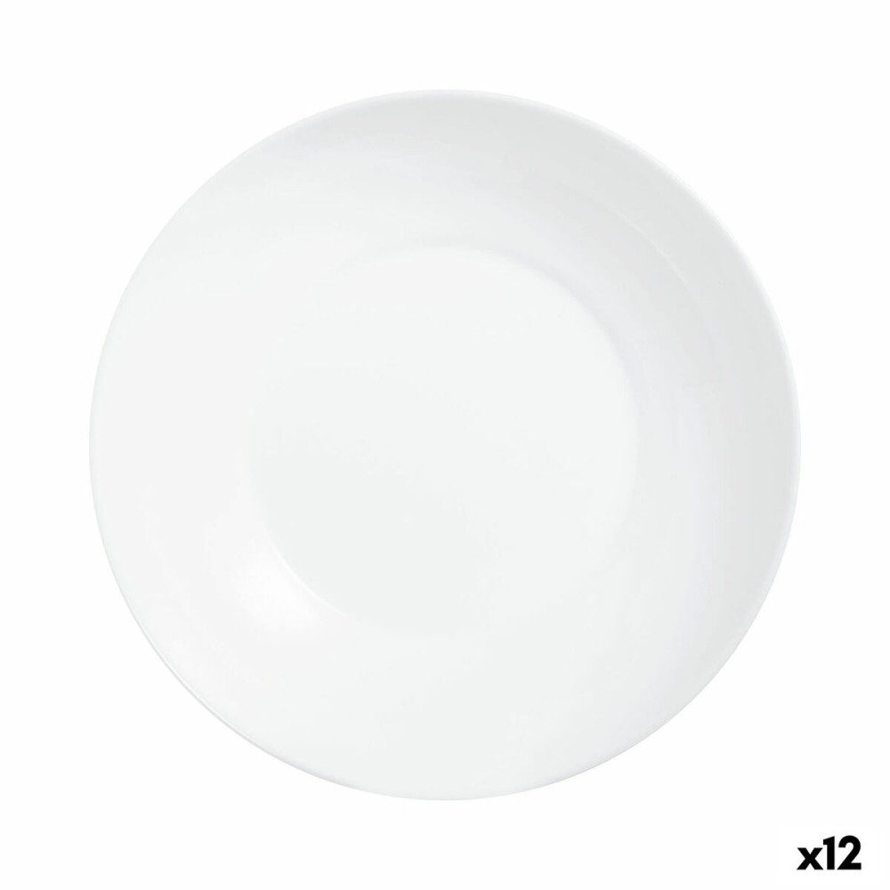 Assiette creuse Luminarc Apy Blanc verre Ø 20 cm (12 Unités)