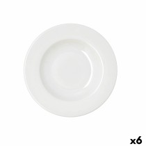 Deep Plate Bidasoa Serenity Hydrozero White Ceramic Ø 23 cm (6 Units)