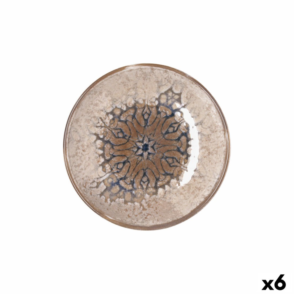 Deep Plate Bidasoa Deneb Hydrozero Brown Ceramic Ø 20 cm (6 Units)
