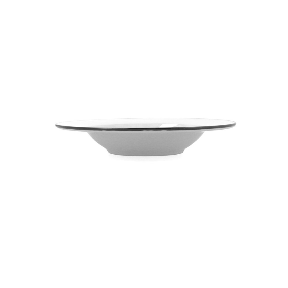 Deep Plate Bidasoa Glacial Filo White Ceramic Ø 23,5 cm (24 Units)