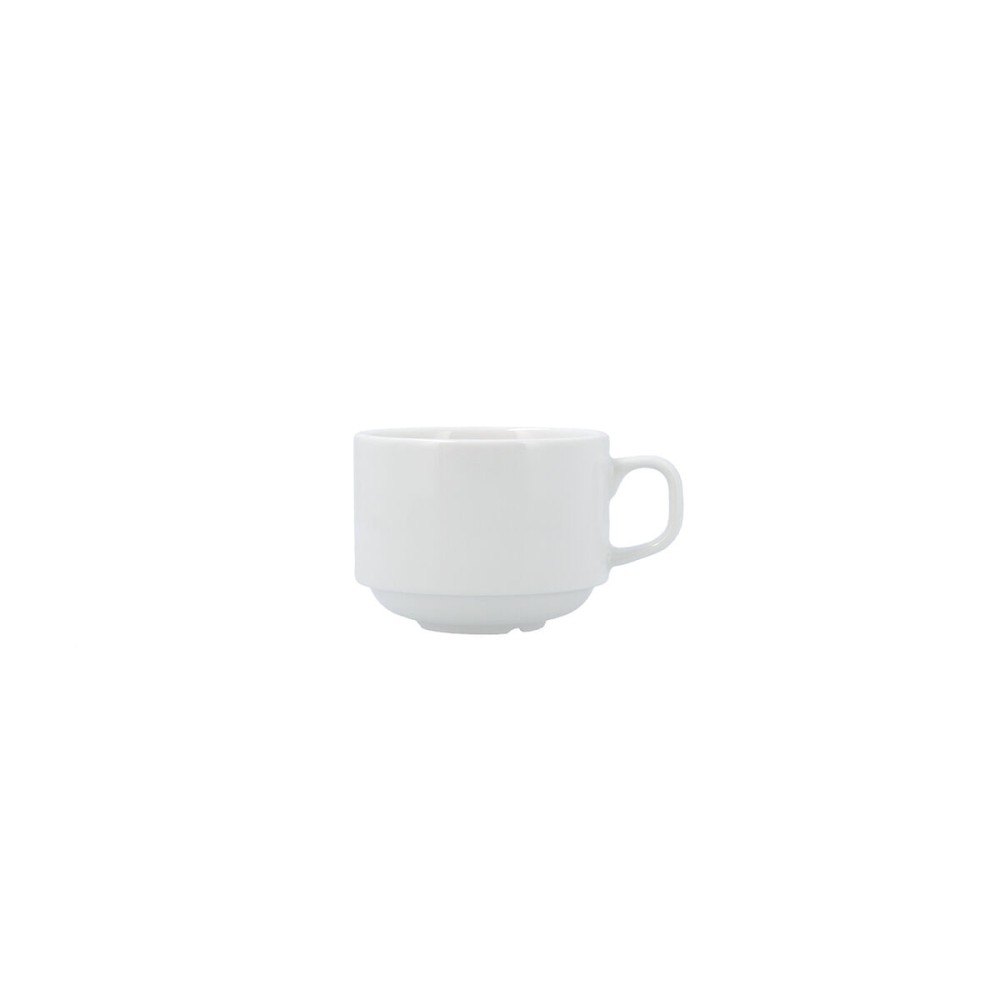 Tea and coffee cup Bidasoa Serenity Hydrozero White Ceramic 230 ml (6 Units)