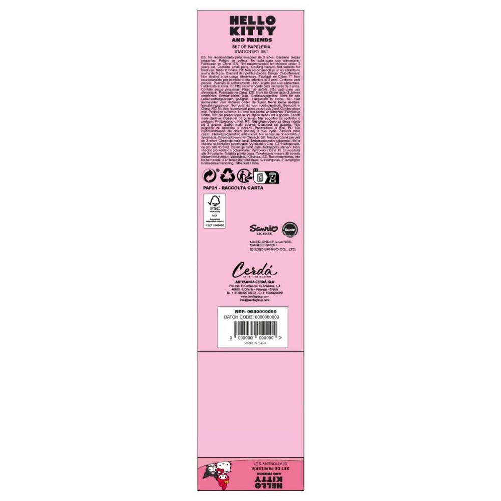 Stationery Set Hello Kitty Multicolour 4 Pieces