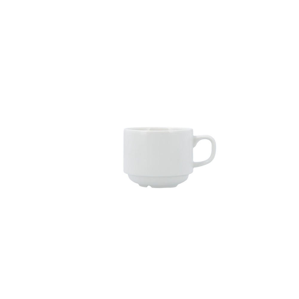 Tea and coffee cup Bidasoa Serenity Hydrozero White Ceramic 200 ml (6 Units)