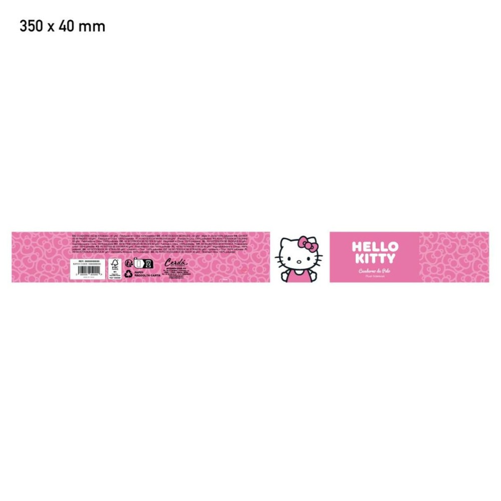 Cahier Hello Kitty Rose 15 X 21,5 X 3 CM