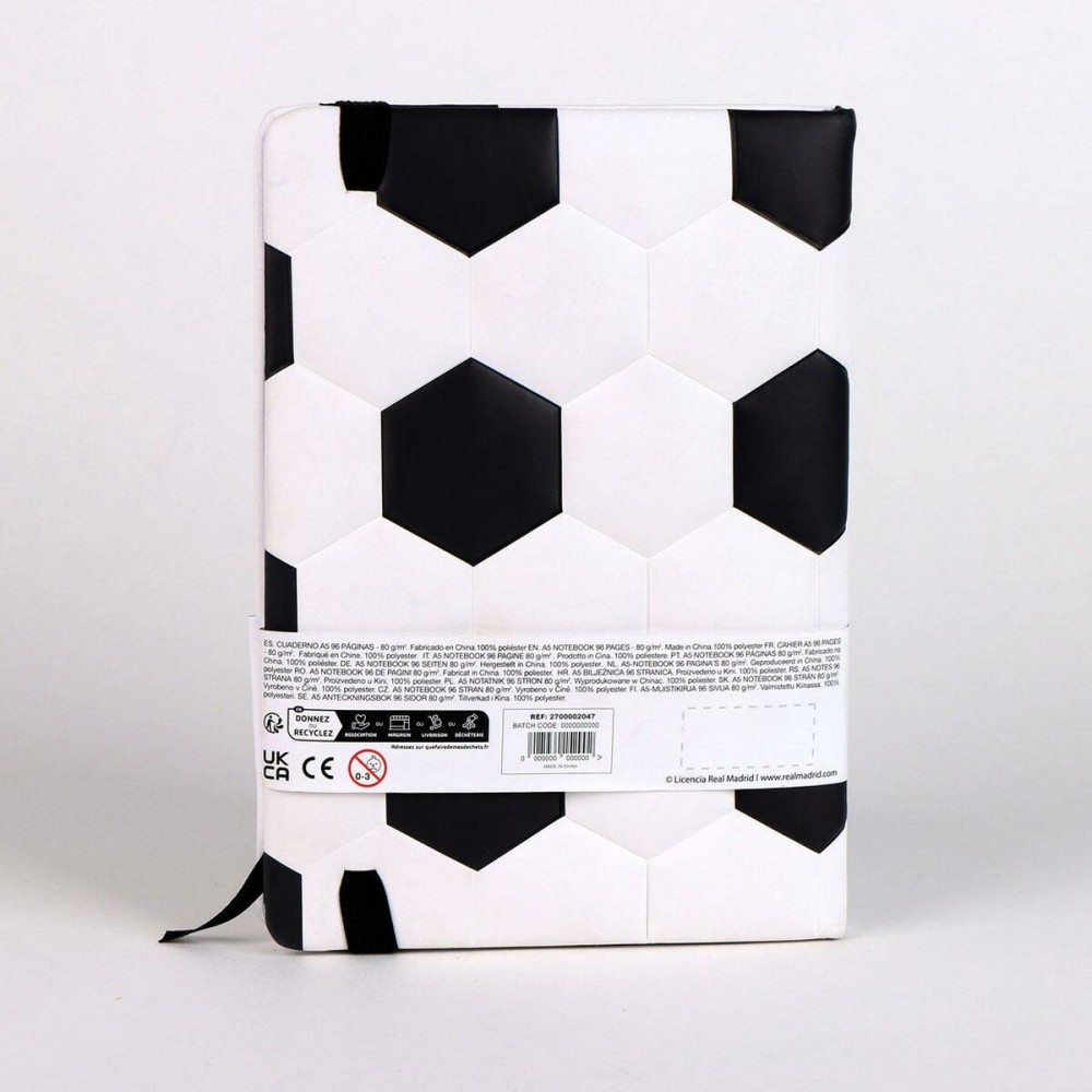 Cahier Real Madrid C.F. Blanc 15 x 21 x 2 cm