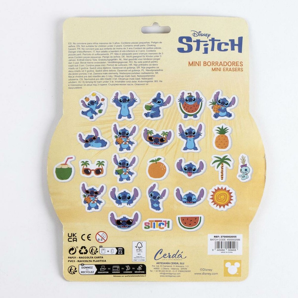 Eraser Set Stitch Multicolour 25 Pieces