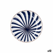 Dessertteller Bidasoa Oceanika Blau aus Keramik Ø 19 cm (12 Stück)