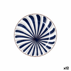 Dessert dish Bidasoa Oceanika Blue Ceramic Ø 19 cm (12 Units)