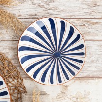 Dessertteller Bidasoa Oceanika Blau aus Keramik Ø 19 cm (12 Stück)