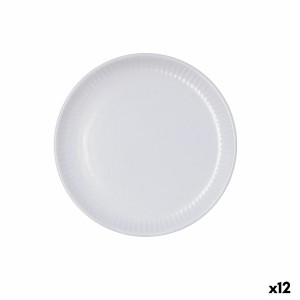 Dessert dish Bidasoa Moana Grey Ceramic Ø 21,5 cm (12 Units)