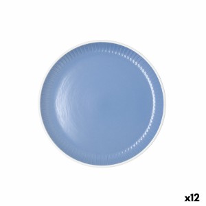 Dessert dish Bidasoa Moana Blue Ceramic Ø 21,5 cm (12 Units)