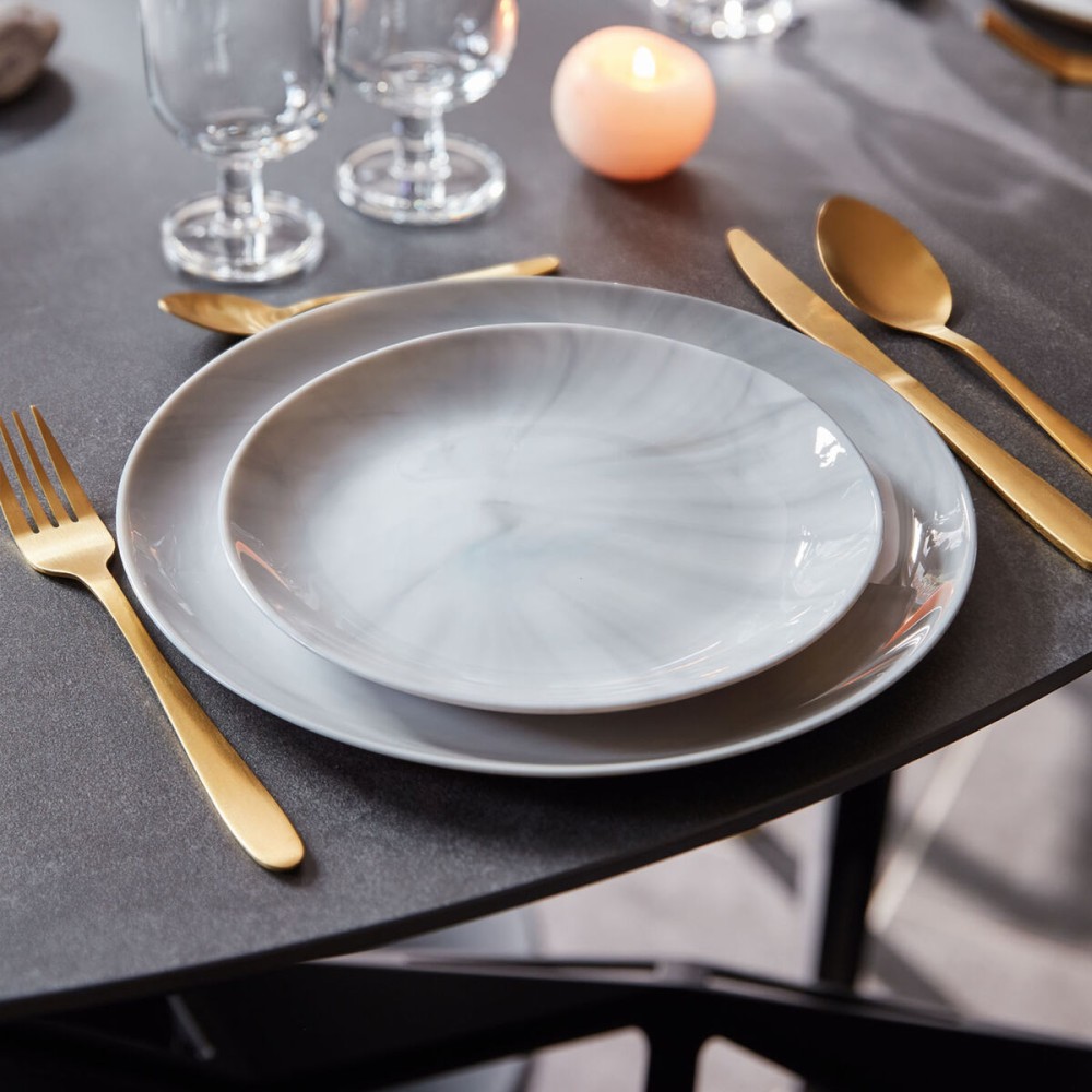 Dessertteller Luminarc Diwali Granit Marb zweifarbig Glas Ø 19 cm (24 Stück)