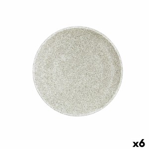 Dessert dish Bidasoa Element Hydrozero Beige Ceramic Ø 21 cm (6 Units)