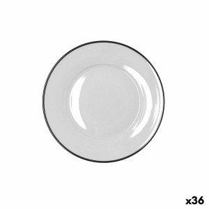 Dessertteller Bidasoa Glacial Filo Weiß aus Keramik Ø 19 cm (36 Stück)