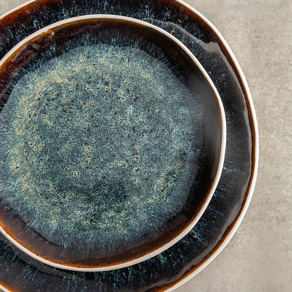 Dessert dish Bidasoa Elite Brown Ceramic Ø 20 cm (6 Units)