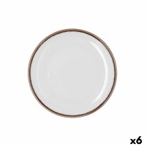 Dessert dish Bidasoa Orion Hydrozero White Ceramic Ø 21 cm (6 Units)