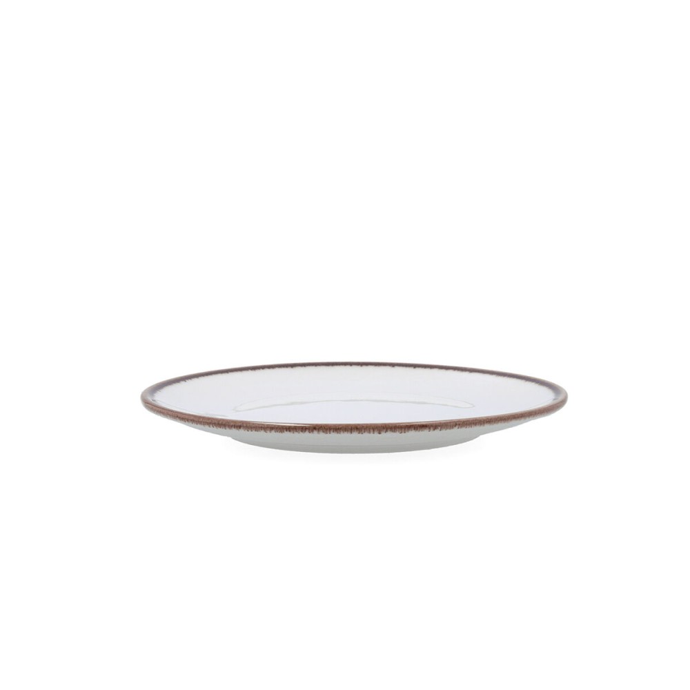 Dessert dish Bidasoa Orion Hydrozero White Ceramic Ø 21 cm (6 Units)