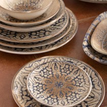 Dessert dish Bidasoa Deneb Hydrozero Brown Ceramic Ø 21 cm (6 Units)