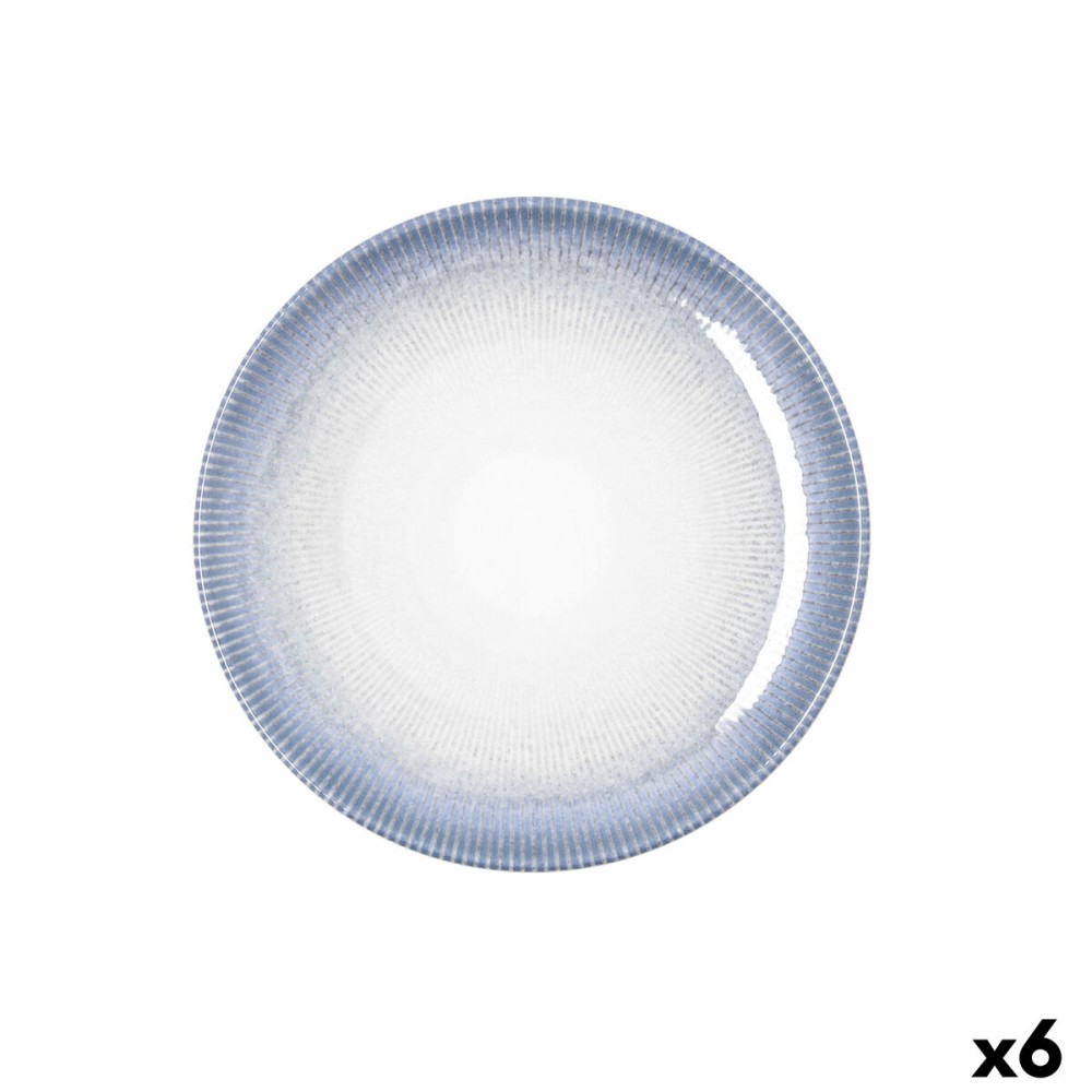 Dessert dish Bidasoa Lea Hydrozero White Ceramic Ø 21 cm (6 Units)