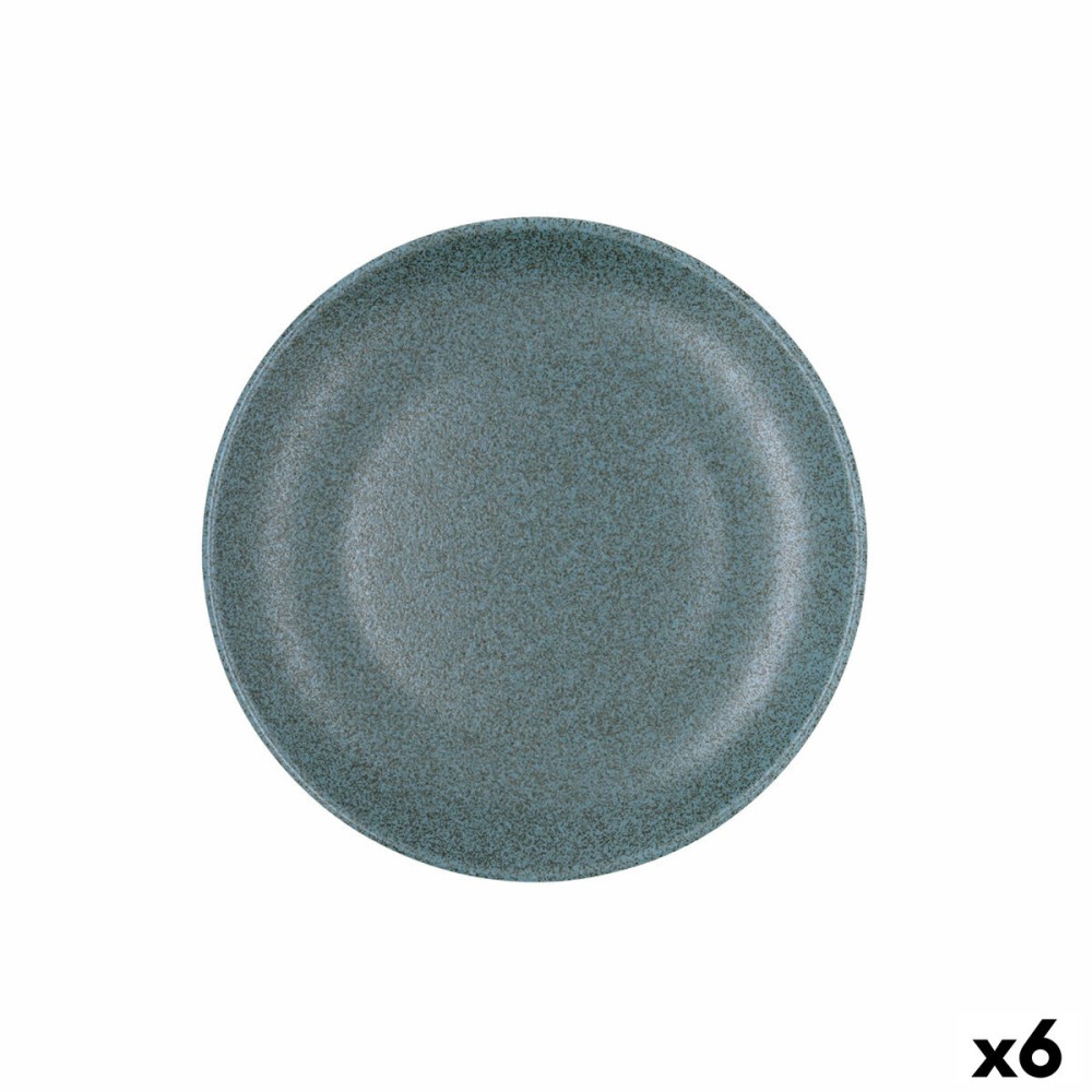 Dessert dish Bidasoa Element Hydrozero Blue Ceramic Ø 21 cm (6 Units)