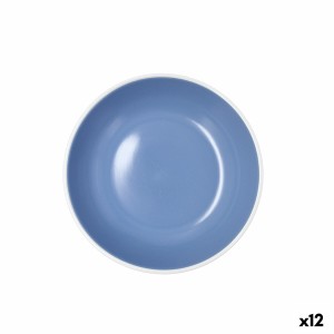 Deep Plate Bidasoa Moana Blue Ceramic Ø 20 cm (12 Units)