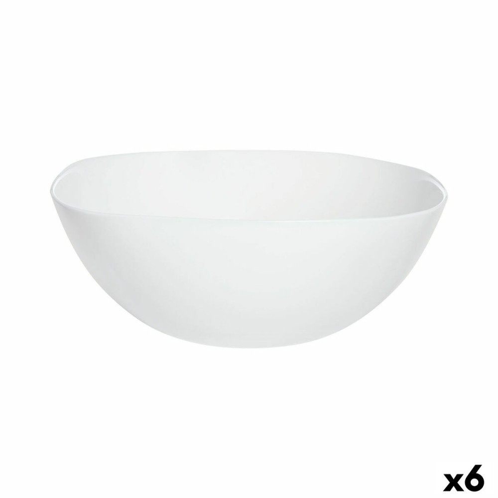 Salatschüssel Luminarc Carine Blanco Weiß Glas Ø 27 cm (6 Stück)
