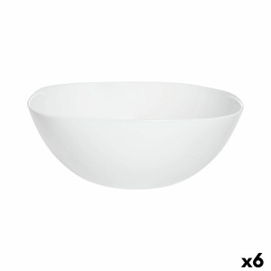Salatschüssel Luminarc Carine Blanco Weiß Glas Ø 27 cm (6 Stück)