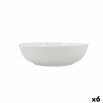 Salad Bowl Bidasoa Serenity Hydrozero White Ceramic Ø 23 cm (6 Units)