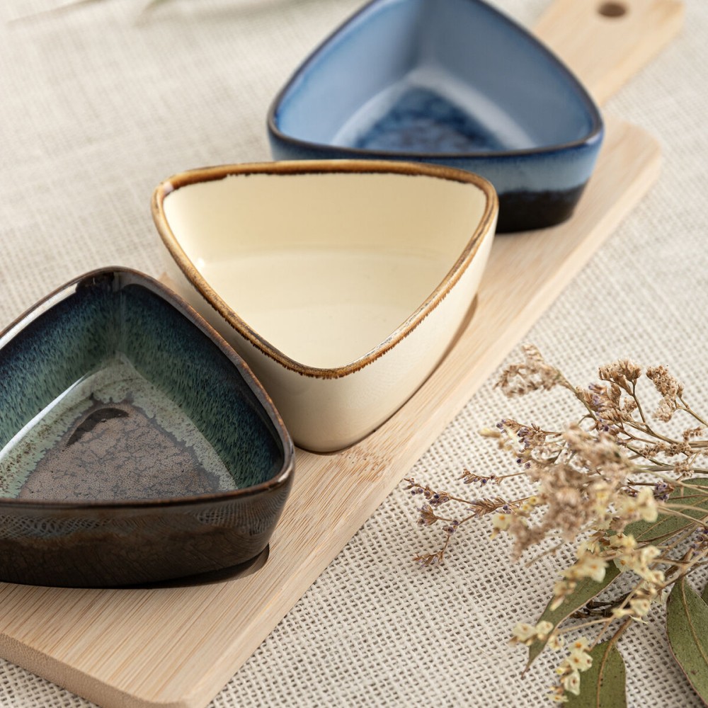 Appetizer Set Bidasoa Moana Multicolour Ceramic 34 x 9,5 x 4,5 cm 4 Pieces (12 Units)