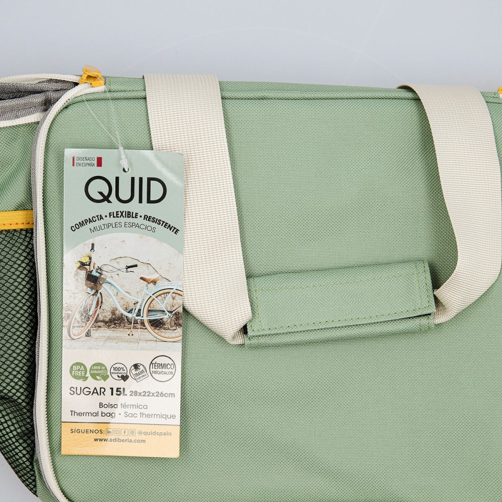 Cool Bag Quid Sugar Green 28 x 22 x 26 cm (6 Units)