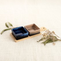Appetizer Set Bidasoa Moana Multicolour Ceramic 25 x 9,5 x 4,5 cm 3 Pieces (12 Units)