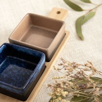 Appetizer Set Bidasoa Moana Multicolour Ceramic 25 x 9,5 x 4,5 cm 3 Pieces (12 Units)