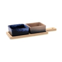 Appetizer Set Bidasoa Moana Multicolour Ceramic 25 x 9,5 x 4,5 cm 3 Pieces (12 Units)
