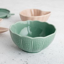 Snack Bowl Bidasoa Aura Stela Green Ceramic 12 x 12 x 5 cm (6 Units)